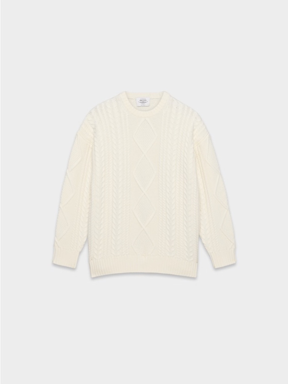 Aritzia Heritage Knit Merino Wool Crew Sweater – Whisper White, Size S